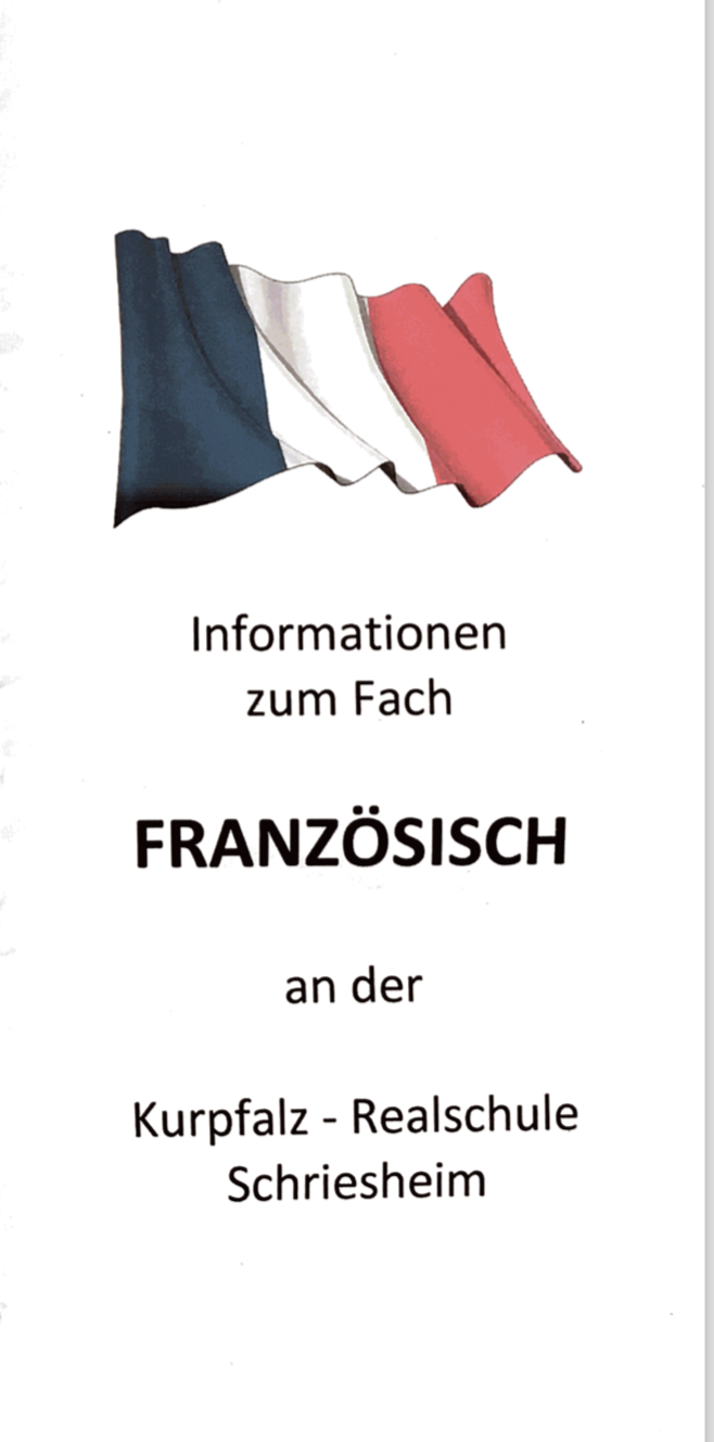 Flyer für das Fach Französisch