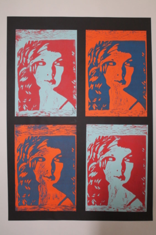 Linoldruck_Porart Klasse 9c (1)