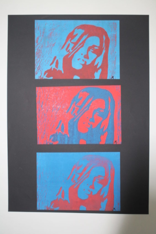 Linoldruck_Porart Klasse 9c (2)